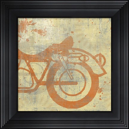 Framed Motorcycle II Print