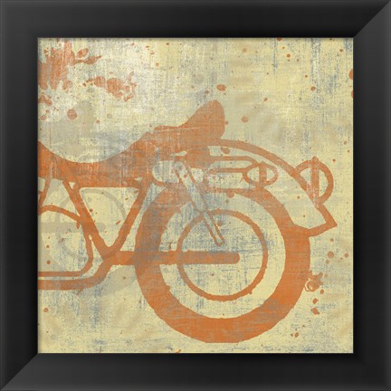 Framed Motorcycle II Print