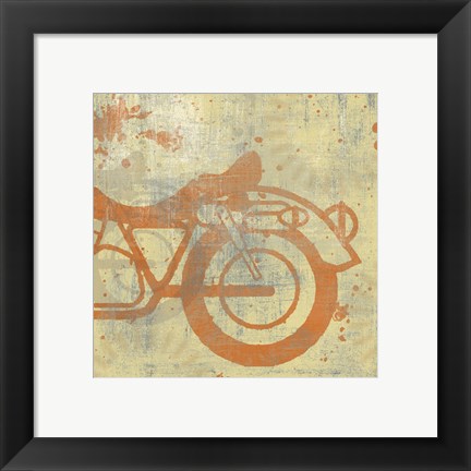 Framed Motorcycle II Print