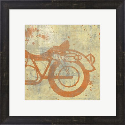 Framed Motorcycle II Print
