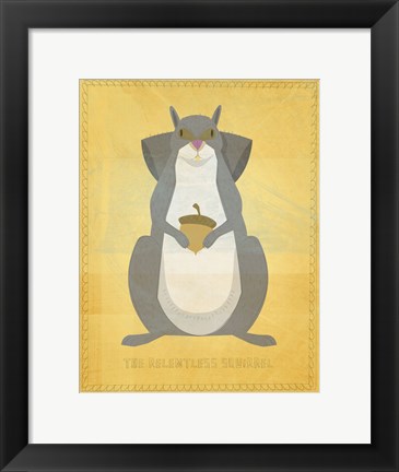 Framed Relentless Squirrel Print