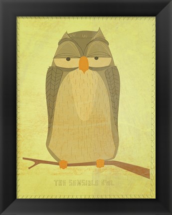 Framed Sensible Owl Print