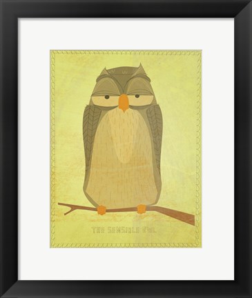 Framed Sensible Owl Print