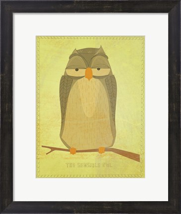 Framed Sensible Owl Print