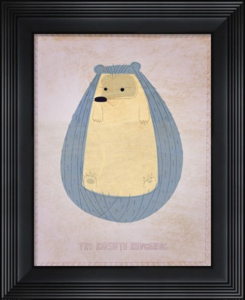 Framed Hirsute Hedgehog Print