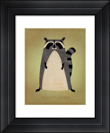Framed Artful Raccoon Print