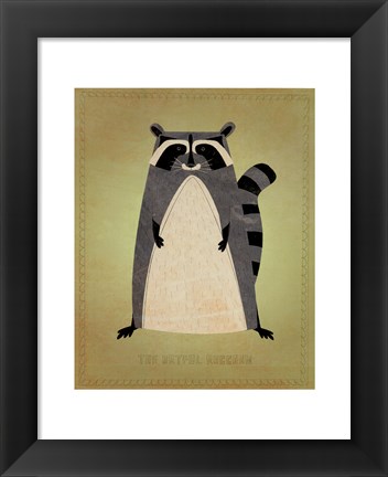 Framed Artful Raccoon Print