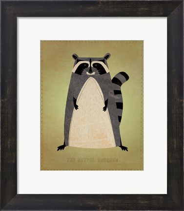 Framed Artful Raccoon Print