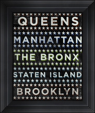 Framed New York Hoods (b/w) Print