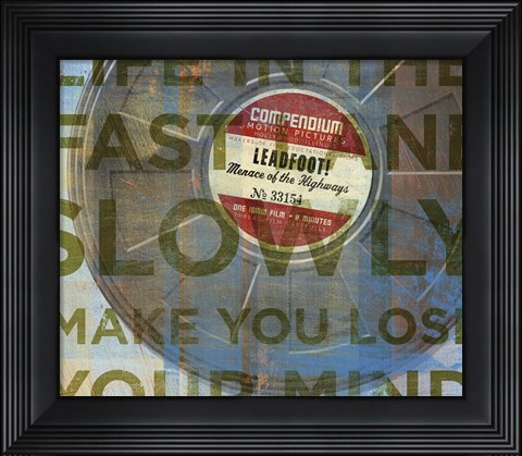 Framed Leadfoot - Menace of the Highways Print
