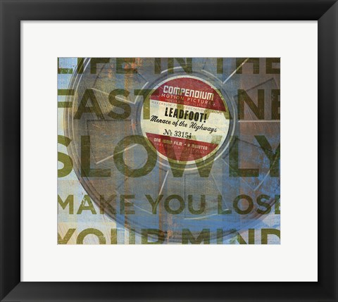 Framed Leadfoot - Menace of the Highways Print