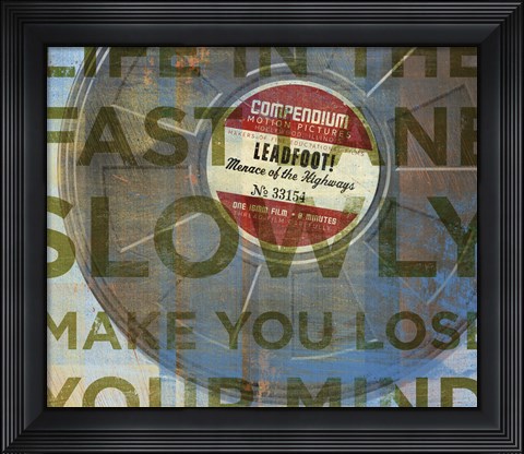 Framed Leadfoot - Menace of the Highways Print