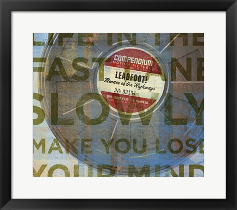 Framed Leadfoot - Menace of the Highways Print