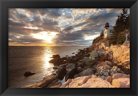 Framed Bass Harbor Lighthouse Print