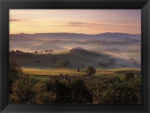 Framed Dawn Mist Rising Print