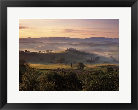 Framed Dawn Mist Rising Print