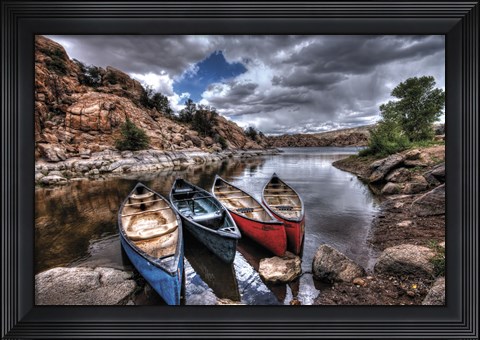 Framed Canoe Break Print