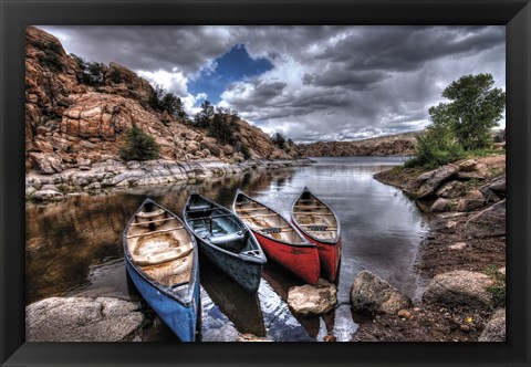 Framed Canoe Break Print