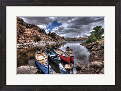 Framed Canoe Break Print