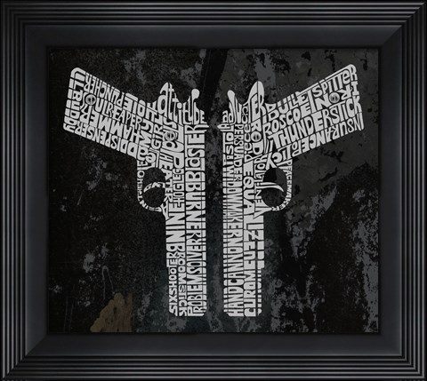 Framed Six Shooter &amp; Hand Cannon Print