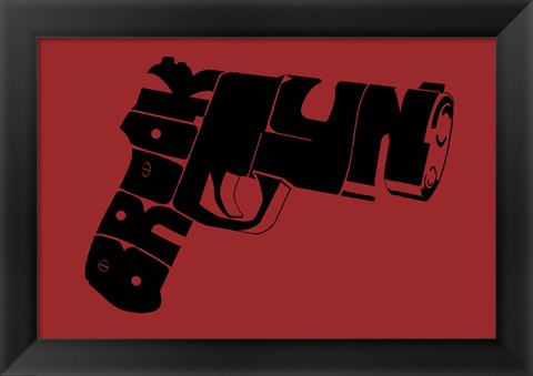 Framed Gun from Brooklyn Print