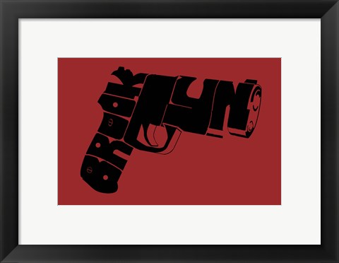 Framed Gun from Brooklyn Print