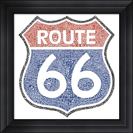 Framed Legendary Route 66 Print
