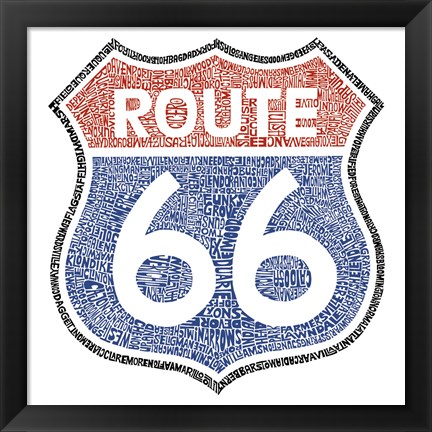 Framed Legendary Route 66 Print