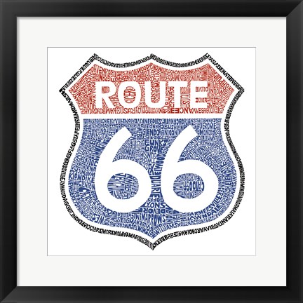 Framed Legendary Route 66 Print