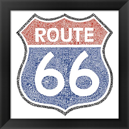 Framed Legendary Route 66 Print