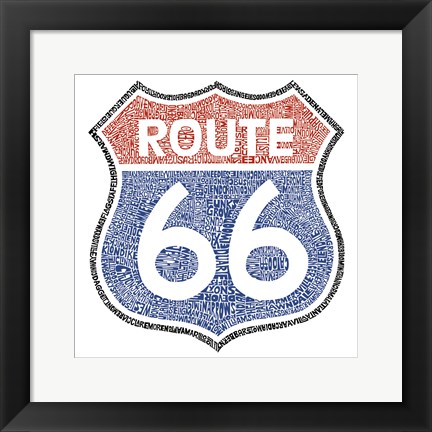 Framed Legendary Route 66 Print