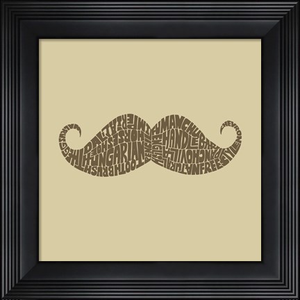 Framed Mustache Styles Print