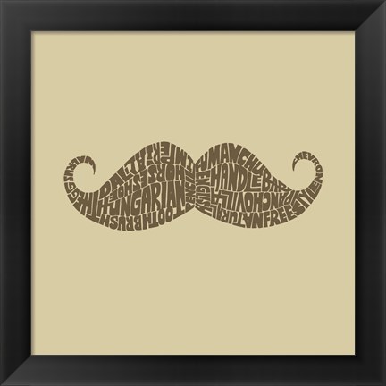 Framed Mustache Styles Print