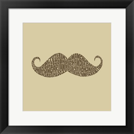 Framed Mustache Styles Print