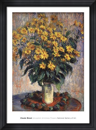 Framed Jerusalem Artichoke Flowers, 1880 Print