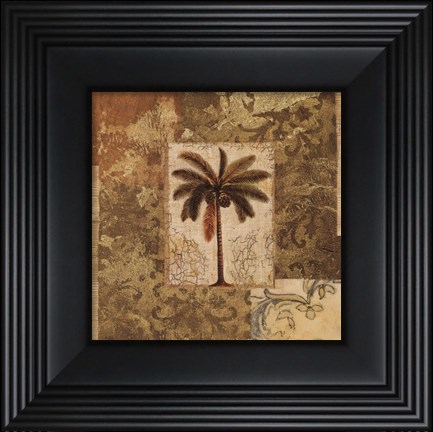 Framed Palm Patchwork I Print