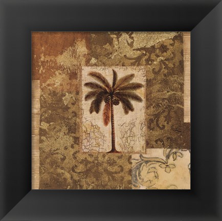 Framed Palm Patchwork I Print