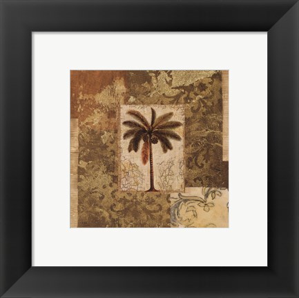 Framed Palm Patchwork I Print