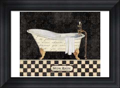 Framed French Bathtub I Print