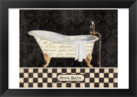 Framed French Bathtub I Print