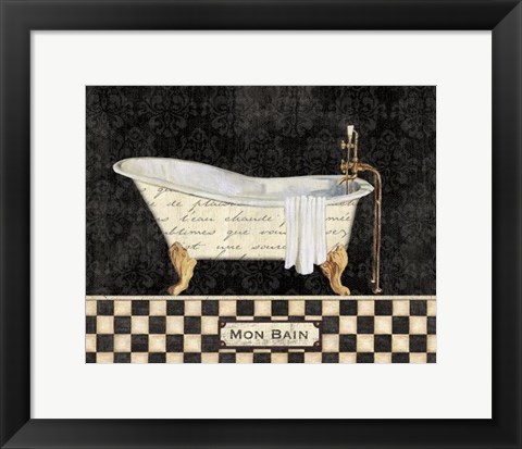 Framed French Bathtub I Print