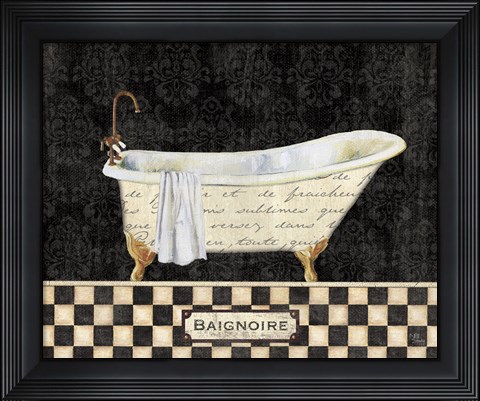 Framed French Bathtub II Print