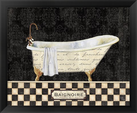 Framed French Bathtub II Print