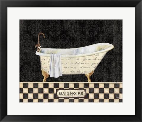 Framed French Bathtub II Print