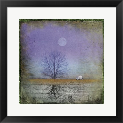 Framed Moonlight in Vermont Print