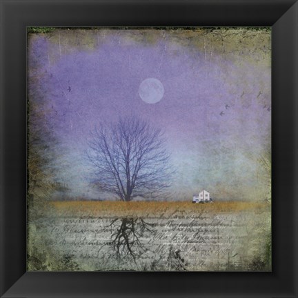 Framed Moonlight in Vermont Print