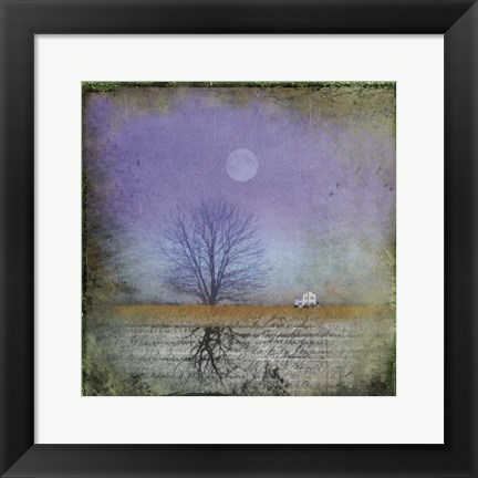 Framed Moonlight in Vermont Print