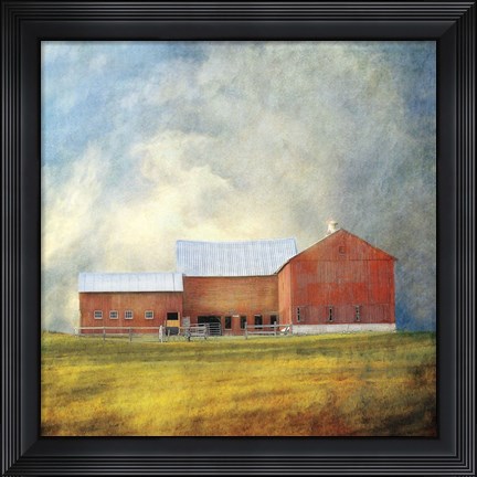 Framed Red Barn Print