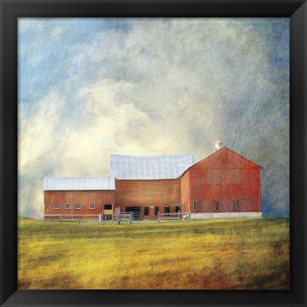 Framed Red Barn Print