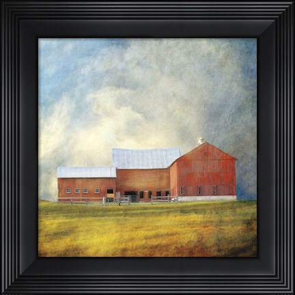 Framed Red Barn Print